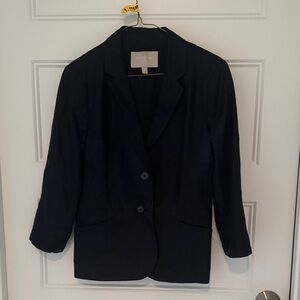 Banana republic navy linen blazer size 6
